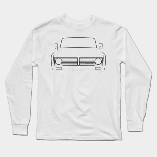 International Harvester IH Travelall / Travelette 1970s classic truck black outline graphic Long Sleeve T-Shirt